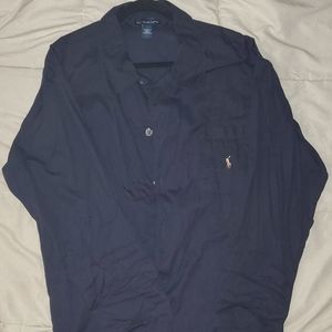Dark Blue men's button up